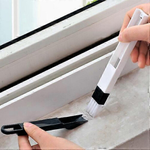 (blue) 4pcs window groove cleaning brush screen window cleaning tool 1