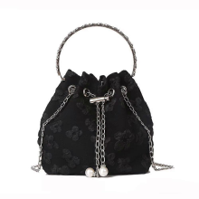 Bolsa de mão feminina preta para noite, mini bolsa clutch com strass, bolsa transversal, alça superior, bolsa de ombro floral para meninas