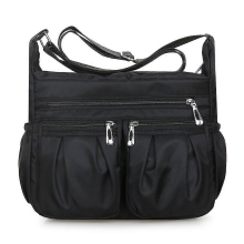 Čierna dámska crossbody kabelka, nepremokavá cestovná taška, taška cez rameno, oxfordská látka, ležérna
