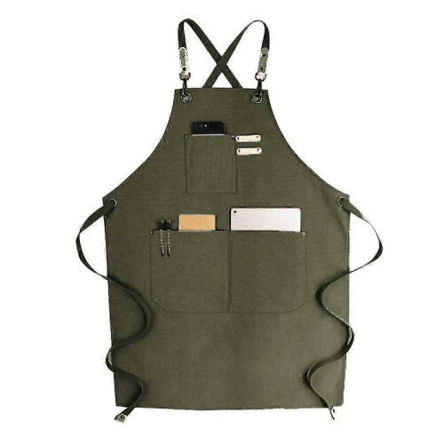 Adjustable Denim Bib Aprons with Pocket for Hairdresser 1
