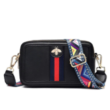 Borsa a tracolla Black Bee per donna, in pelle PU, con tracolla e pochette per fotocamera