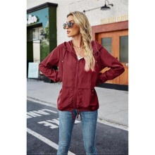 (XL) Women's Waterproof Rainsuit Lightweight Rain Jacket Hooded Windbreaker