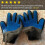 (Blue)1 Pair Pet Grooming Glove,efficient Pet Hair Remover Mitt 5