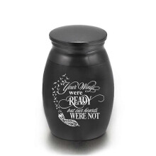 (S, Black Urn A) Aluminum Alloy Memorial Pet Coffin Urn - Small Souvenir Urn