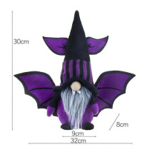 (A) New Halloween decorations bat vampire faceless old man wings Halloween gnome doll decoration