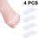 (White) 4 Pcs Toe Separators Toe Straightener Universal SIZE,COLOR 1