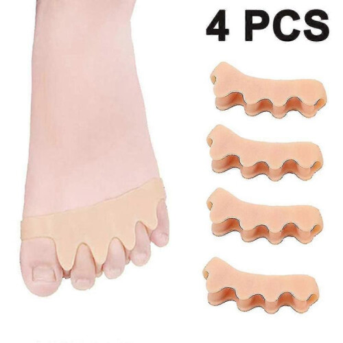 (Skin) 4 Pcs Toe Separators Toe Straightener Universal SIZE,COLOR