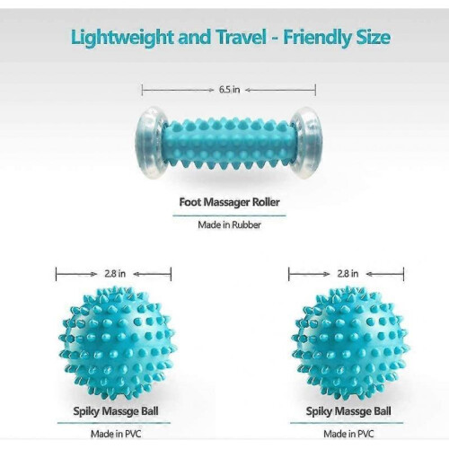 1 Foot Massage Roller And 2 Spiky Massage Ball Set 1
