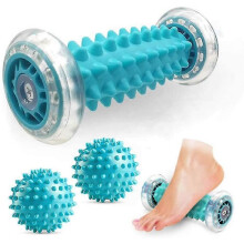 1 Foot Massage Roller And 2 Spiky Massage Ball Set