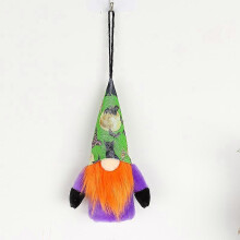 (purple) Halloween pumpkin dwarf doll shopping mall ornaments luminous faceless old man holiday decoration pendant
