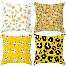 4pcs Simple 45x45cm Pillowcase Sofa Car Waist Cushion Cover Home Decor