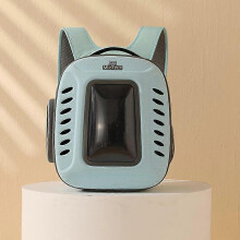 (Blue and Green) Pet Cat Carrier Backpack Breathable Cat Travel Outdoor Shoulder Bag For Small Dogs Cats Portable Packaging Foldable Pet Supplies