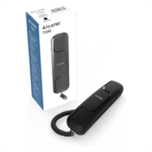 Alcatel T06 Ultra Compact Corded Trimline Phone - Black