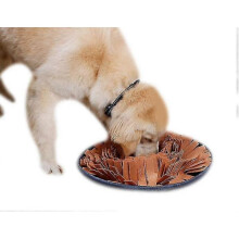 (brown) pet snuff pads for dogs, interactive feeding games, pet slow feeding pads