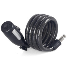 (As show, One size) 120 cm long lock - easily closable without a key - bicycle lock with fixing - spiral lock for bicycle & stroller