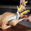 (As show, One size) YellowDetachable Poultry Scissors, Shark Tooth Kitchen Scissors, Multi-Function Professional Kitchen Scissors for Cutting Bones, Meat, Poultry, Vegeta 4