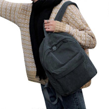 (Grey) Style Soft Fabric Backpack Female Corduroy Design School Backpack For Teenage Girls Striped Backpack Women Velvet Screen