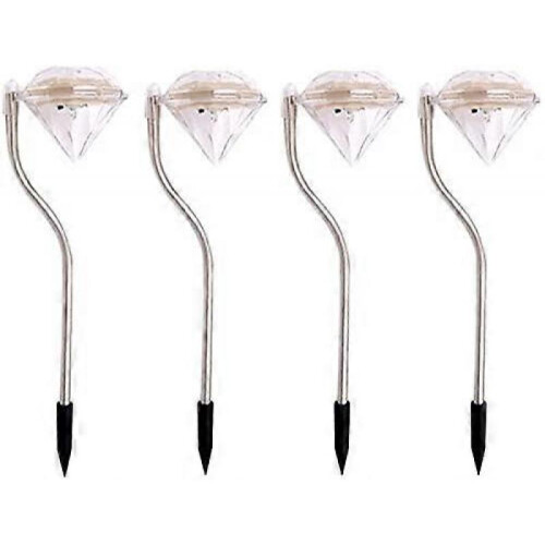 4Pcs Solar Lights Garden LED Colour Changing Diamond Solar Lights 2
