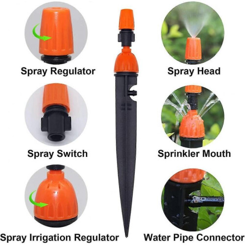 Ground Insert Atomizing Adjustable Dripper 360 Degree Drip Irrigation 50 Pcs 2