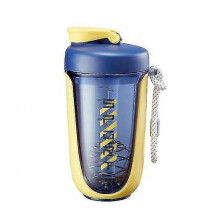 (yellow) Water Bottle Sports Gym Portable Travel Protein Shake Shake Cup