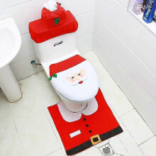 (A) Tapis De Salle De Bain De Nol, Couverture De Sige De Toilette, Decor De Joyeux Nol Pour La Maison, Produces De Nol 2021