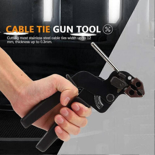 Stainless Steel Automatic Cable Tie Gun for Cable Ties, Black 2