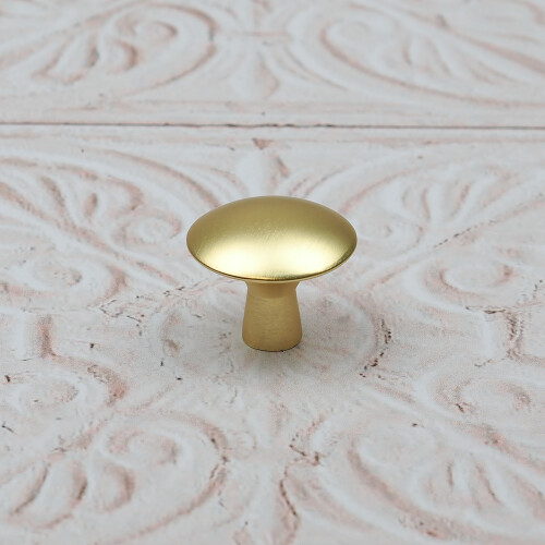 (27mm Knob) Brushed Brass Bridge Handle & Matching Knob 2