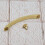 (27mm Knob) Brushed Brass Bridge Handle & Matching Knob 11