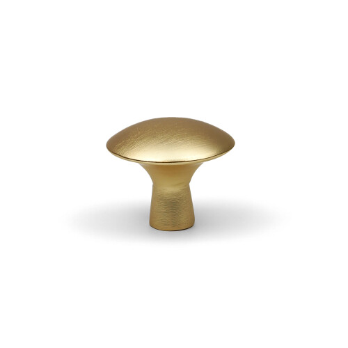 (27mm Knob) Brushed Brass Bridge Handle & Matching Knob