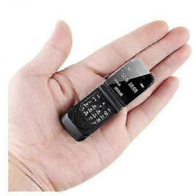 (Black) Mini Mobiltelefon Flip Modell