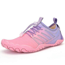 (EU37, Pink purple) Summer Barefoot Five Fingers Shoes, Outdoor Light Quick Drawstring Creek Beachswim Aqua Shoes Unisex Sandals