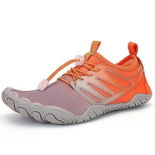 (EU43, Orange) Summer Barefoot Five Fingers Shoes, Outdoor Light Quick Drawstring Creek Beachswim Aqua Shoes Unisex Sandals