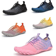 (EU42, Orange) Summer Barefoot Five Fingers Shoes, Outdoor Light Quick Drawstring Creek Beachswim Aqua Shoes Unisex Sandals