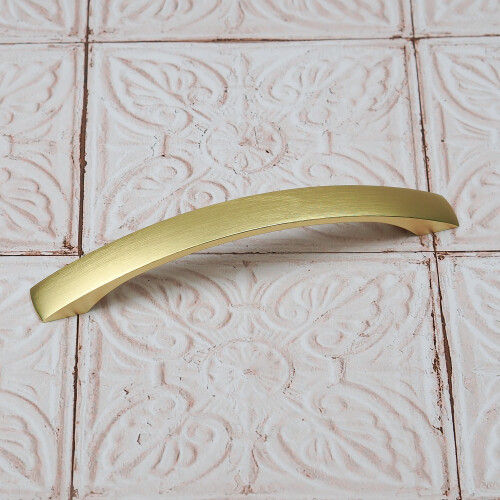 (160mm Handle) Brushed Brass Bridge Handle & Matching Knob 2