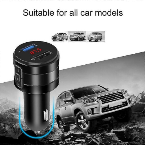 Bluetooth Car Fm Transmitter Dual Usb Charger Socket Aux Adapter Hands-free Fast Charging 1