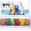 (38cm, 3pcs) Refrigerator-automatic Pusher Glide Soda Can Organizer Plastic Large Capacity Black Creative Home Storage Fridge-holds 4