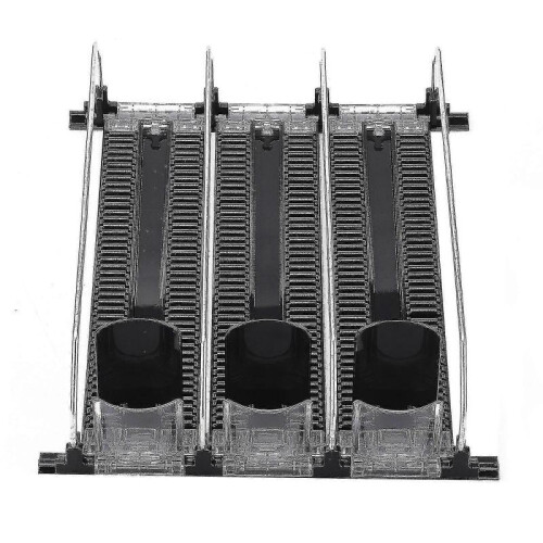 (38cm, 3pcs) Refrigerator-automatic Pusher Glide Soda Can Organizer Plastic Large Capacity Black Creative Home Storage Fridge-holds 2
