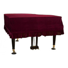 (210 to 220CM, red) Velvet Grand Piano Cover Piano Cover-antistatic Non-stick Ash