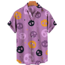 (D, M) Duck 3d Print Shirts Men Fashion Hawaiian Shirt Short Sleeve Casual Beach Shirts Boys Single-breasted Blouse Men's Clothing