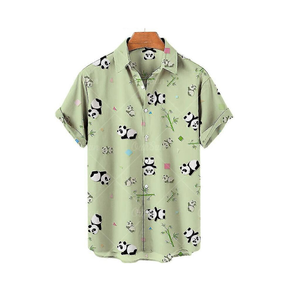 (H,M)Duck 3d Print Shirts Men Fashion Hawaiian Shirt Short Sleeve Casual Beach Shirts Boys Single-breasted Blouse Men's Clothing