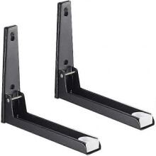 2 Pieces Stainless Steel Microwave Stands, Microwave Stand with Extendable Arm, Microwave Shelf Wall Mount, for Kitchen