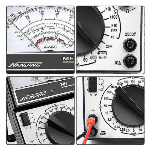 Volt Voltmeter Ammeter Ohmmeter Analog Multimeter Tester Meter Ac/dc 1000v/500ma 1