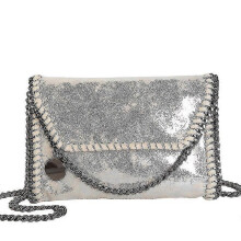 (silver) Simple Fashion Women Shoulders Retro Handbag Purse Mobile Phone Shopping Bag Pu Leather Shoulder