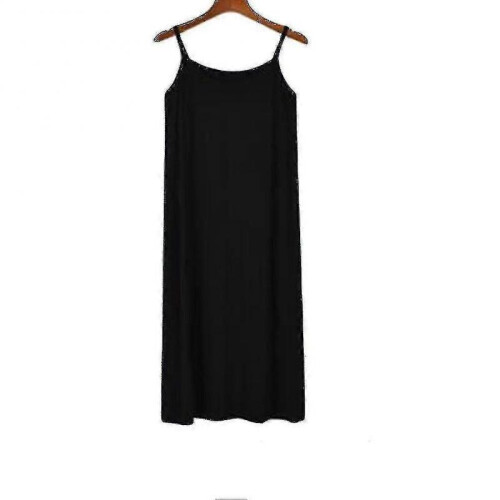 (XL,Black)Underdress Long Slip Bodycon