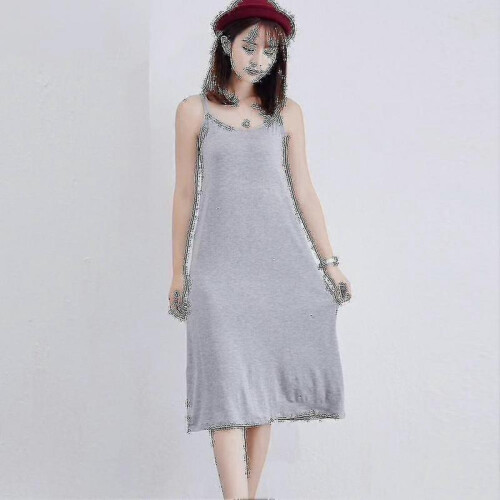 (XL,Black)Underdress Long Slip Bodycon 2