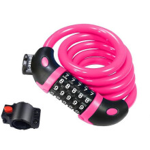 (As show, One size) PinkBike Lock,Bike Lock Long 120cm x 12mm,Cable Anti-theft for Bike Scooter Motorcycles Bike Gate with 5 Digits Intelligent Code and Bike Stroller,Ant