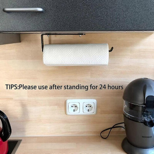 Kitchen Roll Holder Self Adhesive Kitchen Paper Holder Roll Holder Wall Mount for Kitchen And Bathroom, No Drilling 1
