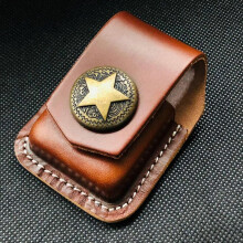 Handmade Genuine Leather Lighter Case Cover Holder Windproof Lighter Box Case for Zippo Lighter Leather Cover Case