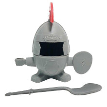 (As show, One size) 12127cm Crown Egg Cup childcare child meal with removable spoon Warrior Egg Cup Holder Knight Egg Cup Holder