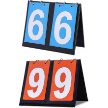 (As show, One size) Sports Scoreboard, 2-Digit Scoreboard Portable Flip Scoreboard Scoreboard